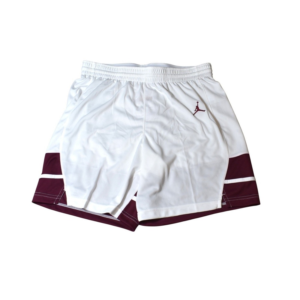 Jordan‎ Stock Overtime Basketball Shorts Mens Large White Maroon NWT FQ5375-100